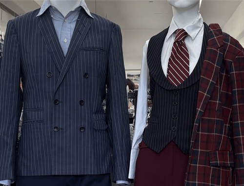 Workwear outfits on Salvation Army Thrift Store mannequins