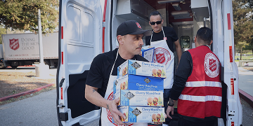 Salvation Army employees providing emergency response services