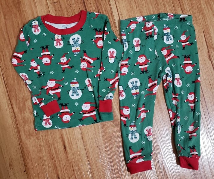 Christmas-designed kids PJ set