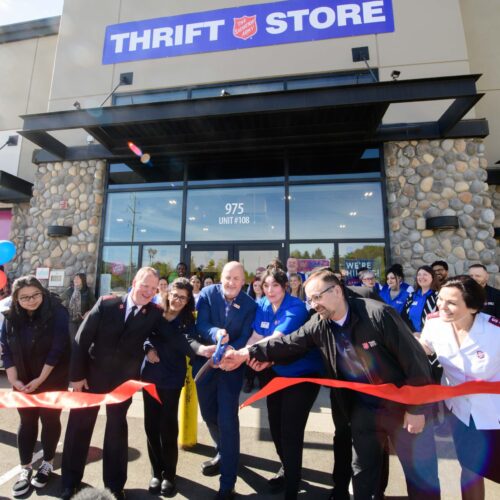 New Salvation Army Thrift Store Opening in Langford BC - ribbon cutting ceremony
