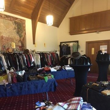 Islington United Church rummage sale with donations for thrift store