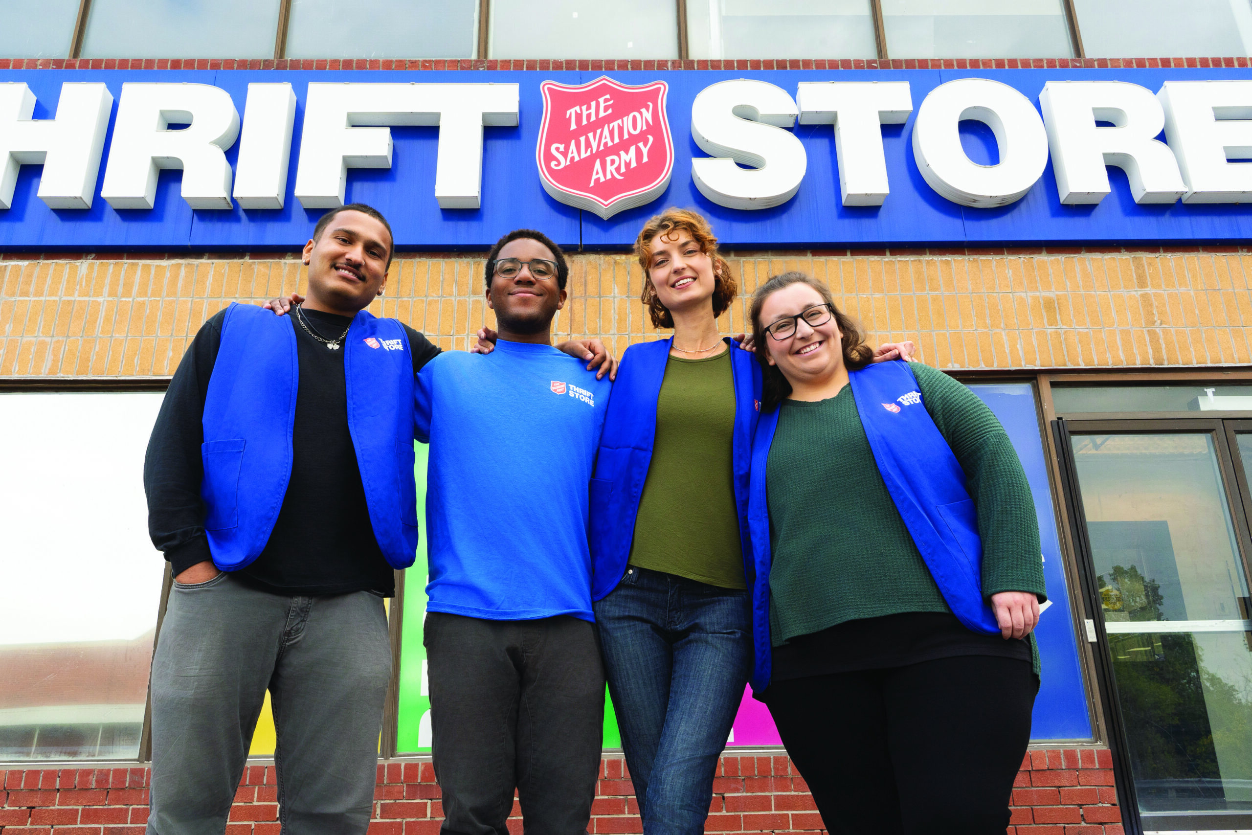 Salvation Army Thrift Store employees standing together