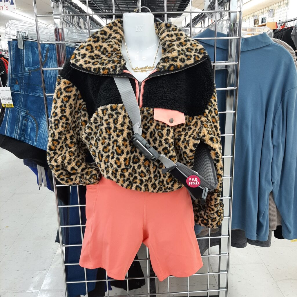 Port Credit Cheetah Print Jacket with Salmon Shorts bold summer print