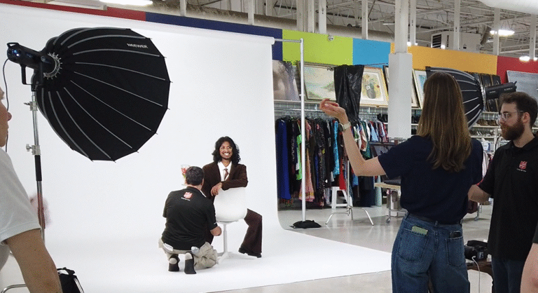 Behind the scenes of the Secondhand September campaign photoshoot