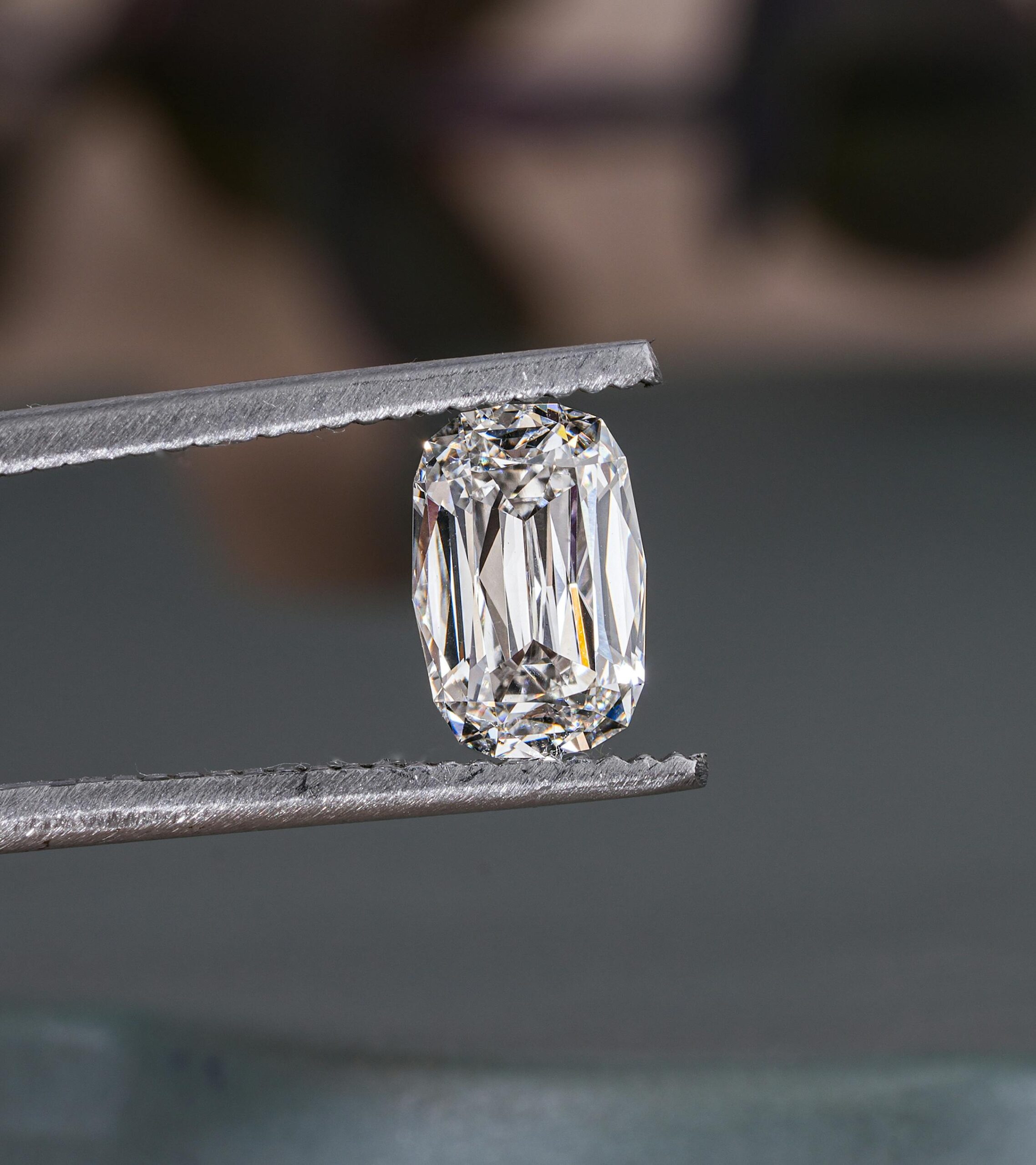 Diamond being examined and valued to see if it meets tax receipts eligibility